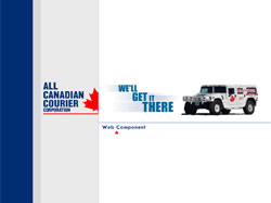 Сайт курьерской компании All Canadian Courier Corporation