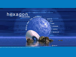 Разработка сайта компании HEXAGON records 