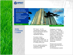 Разработка flash сайта строительной компании КРОСТ